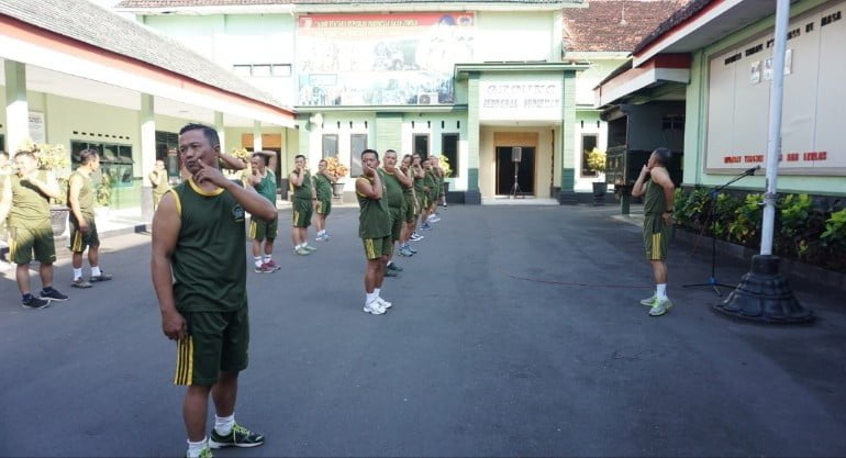 Dandim 0822 Bondowoso, "Wajib Aerobik, Bangun Imunitas Prajurit dan PNS"