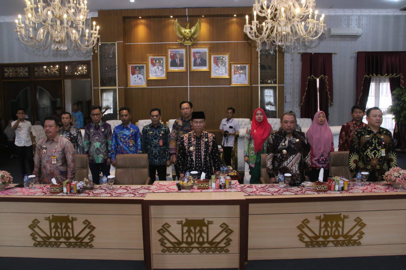 Bupati. Lampung Utara Mengikuti Rakornas Pengawasan Intern bersama BPK P Tahun 2023 Secara Virtual