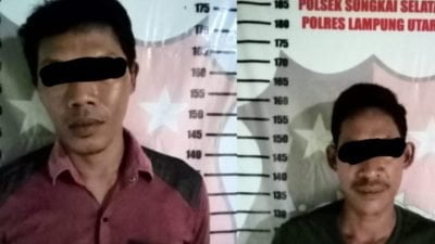 Dua Orang Berinisial RT (33) &ML (34) Pelaku CURAT Di Ringkus Polsek Sungkai Selatan