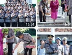 Peringati Hari Bhayangkara ke-77, Polres Lampung Utara  Gelar Ziarah  Rombongan di TMP Kotabumi