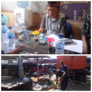 Polemik perwakilan pedagang kaki lima ppkl di jalan pembangunan I dan II dan DLH wilayah VI hal sampah pasar.