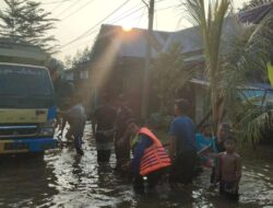 Jajaran Polres Pali Melalui Polsek Talang Ubi Melakukan Monitoring Wilayah Terdampak Banjir