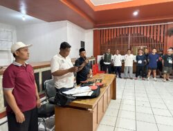 H.Kurma Kurniawan ( kepala desa simpangan) Gelar Pembukaan Kompetisi Tenis Meja.