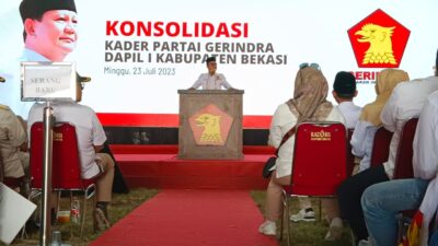 Pertahankan Kemenangan Prabowo, DPC Gerindra Kab.Bekasi kembali Gelar Konsolidasi di Dapil I