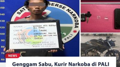 WD Bin IW (21) Warga Pali Terduga Kurir Sabu-Sabu Di Amankan Satres Narkoba Polres Pali