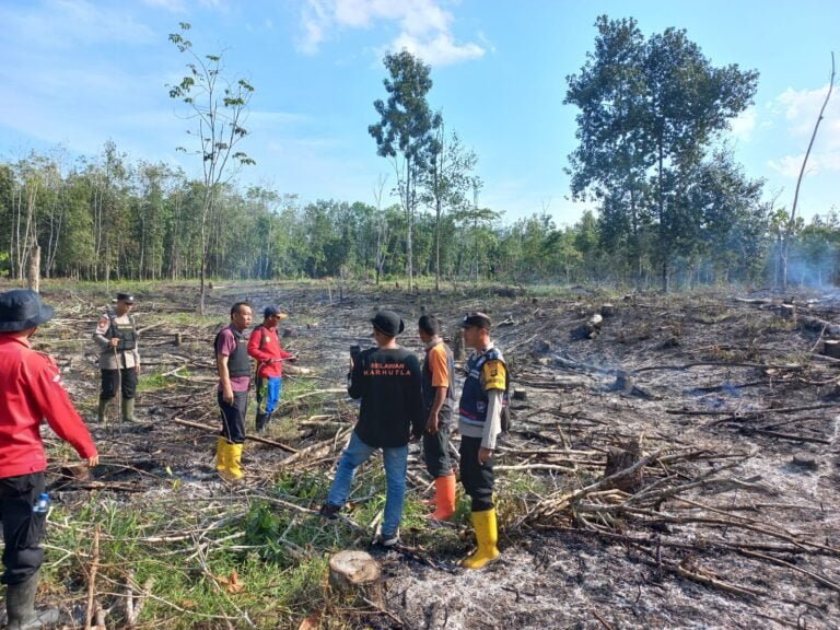 Titik Hotspot karhutla Yang Terpantau Berada di Desa Karta Dewa Kecamatan Talang Ubi Kabupaten PALI