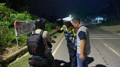 Tim UKL lll Polres PALI, Dalam kegiatan Razia Terpadu di Jalan Simpang Polres