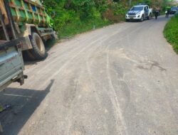 Truck VS Grand Max Pick UP Di Jalan Lintas Desa Suban Pali