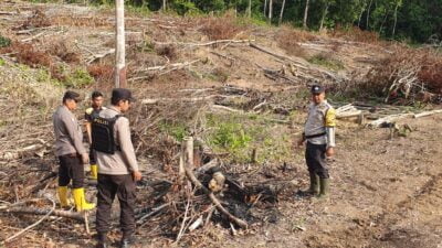 Titik Hotspot karhutla Yang Terpantau Berada di Desa Benakat Minyak Kecamatan Talang Ubi Kabupaten PALI