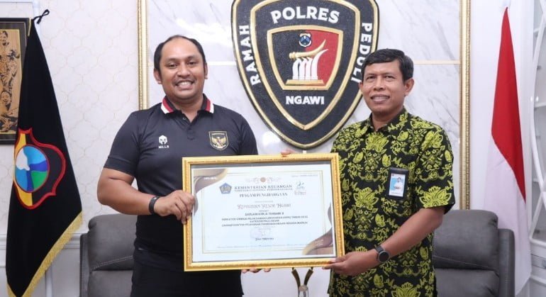 Polres Ngawi Raih Penghargaan dari KPPN Madiun 