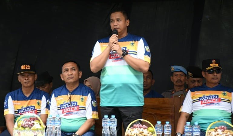 HUT Ke-77 Bhayangkara, Dandim 0822 Bondowoso Hadiri Road Race Kapolres Cup 2023