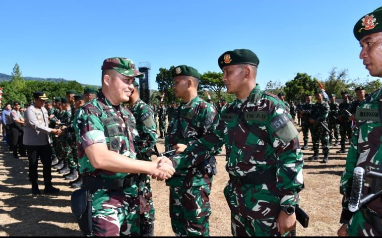 Dandim 0822 Bondowoso Irup Penyambutan Satgas Yonif Raider 514/SY Kostrad