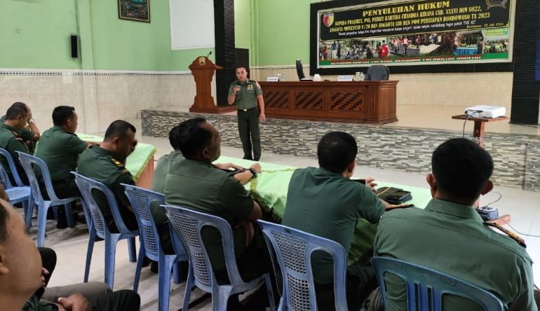 Minimalisir Pelanggaran, Kodim 0822 Bondowoso Terima Penyuluhan Hukum