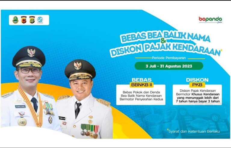 Bapenda Jabar Hadirkan Program BBNKB II dan Diskon Pajak Kendaraan Bermotor