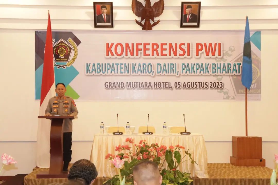 Kapolres Tanah Karo Hadiri Konferensi PWI Karo Dairi Pakpak Bharat