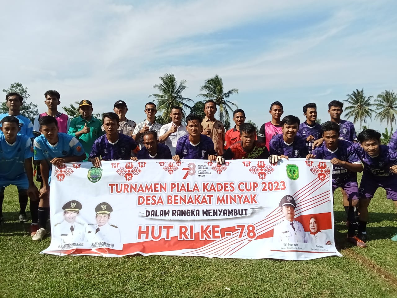 Turnamen Sepak Bolah 'Piala Cup Kades 2023' Desa Benakat Minyak Kabupaten Pali