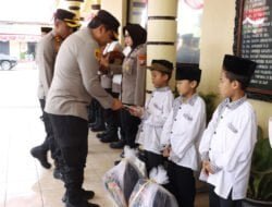 Kunker Kapolda Jatim ke Polres Madiun Kota, Beri Santunan Anak Yatim Dan peletakan Batu Pertama Renovasi Kantor Belakang Mapolresta