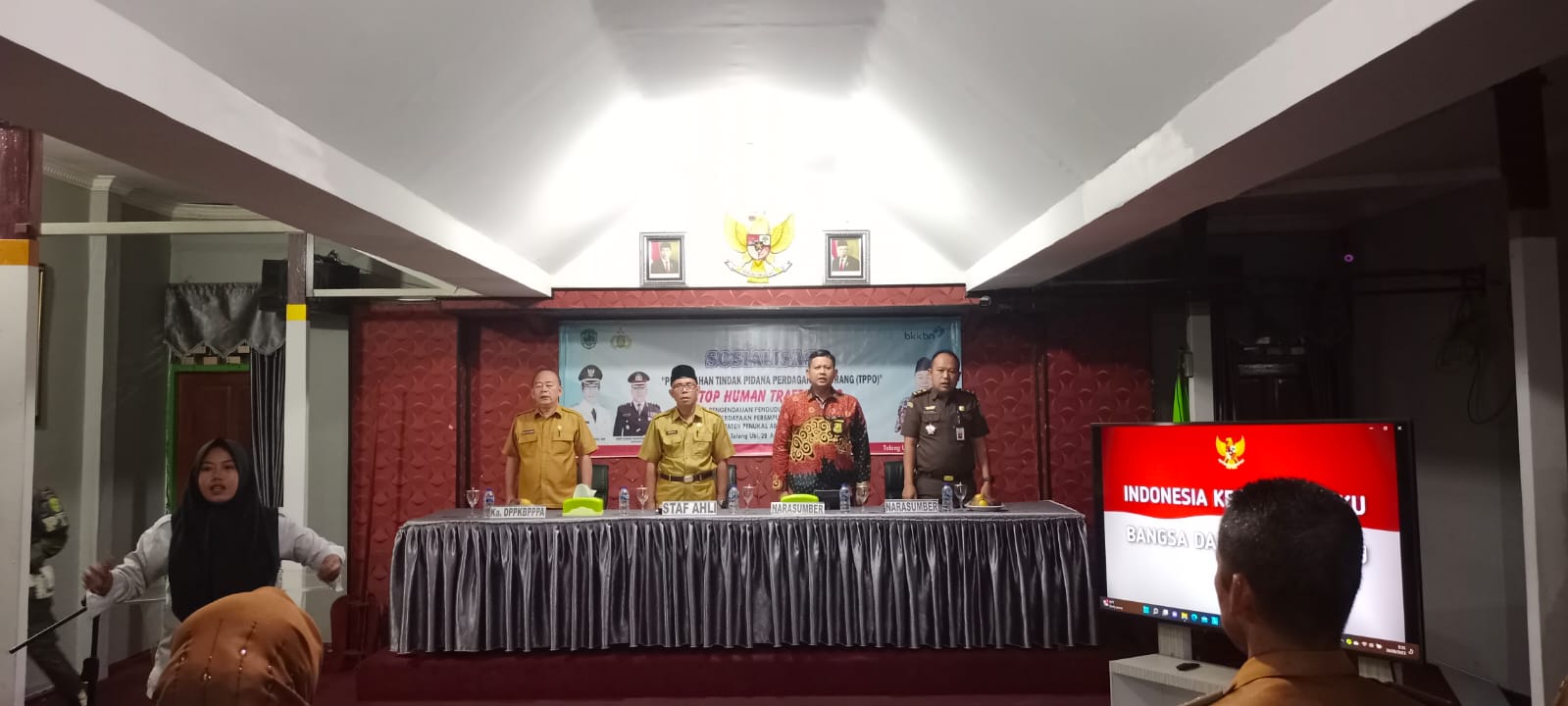 Sosialisasi Stop Human Trafficking Tahun 2023 Tersebut dimulai Pukul 09.30. WIB dan Bertempat diruangan Rapat SETDA Pemerintah Daerah Kabupaten PALI