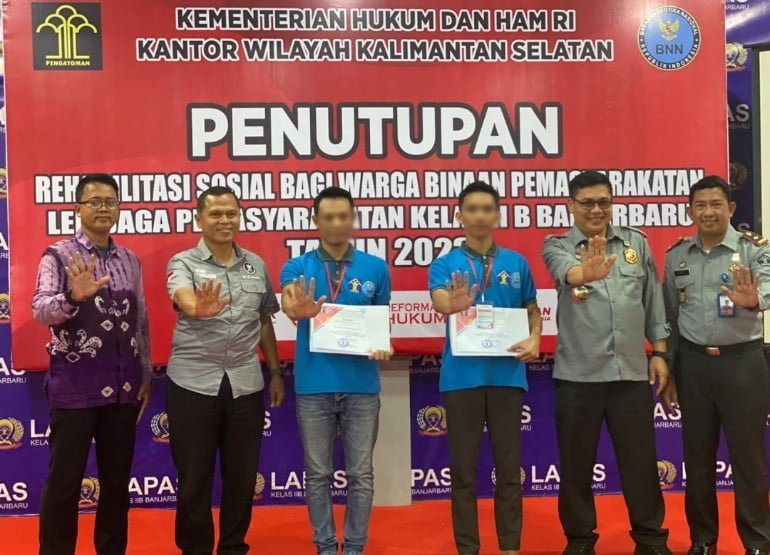 Lapas Banjarbaru Tutup Program Rehabilitasi Sosial Bagi Warga Binaan TA 2023