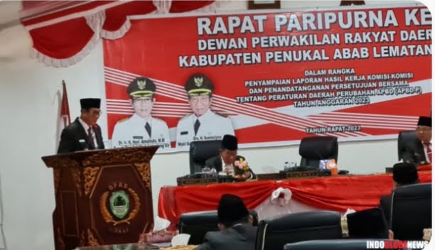 Heri Amalindo Menyebut Bahwa Raperda APBD Perubahan 2023 Yang Telah Di Setujui DPRD PALI