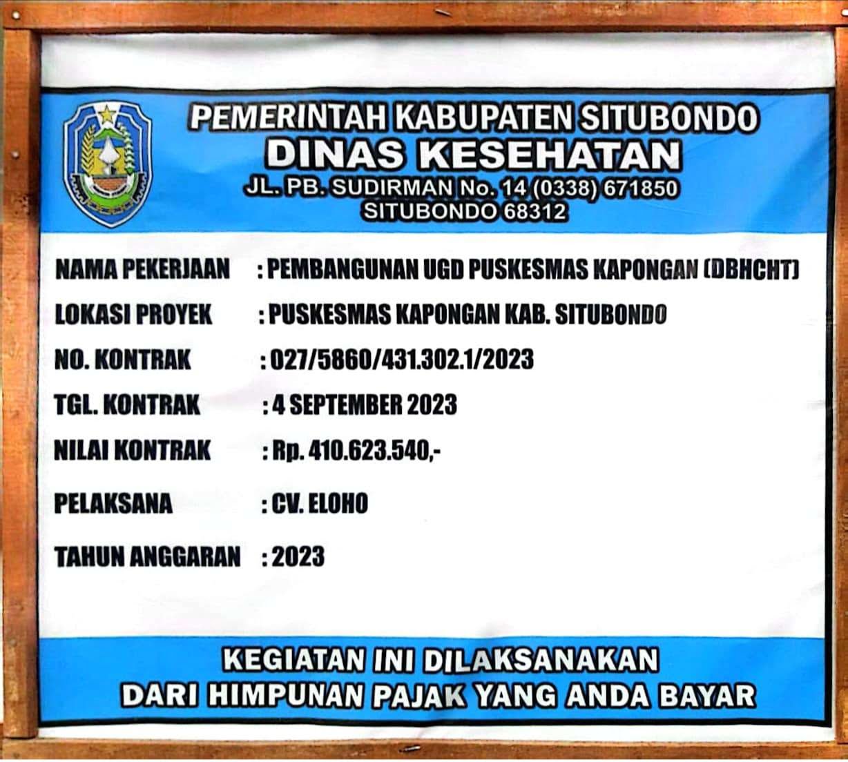 Ravi Ketua Team Operasional Penyelamatan Asset Negara, Soroti Proyek Pembangunan UGD Puskesmas Kapongan