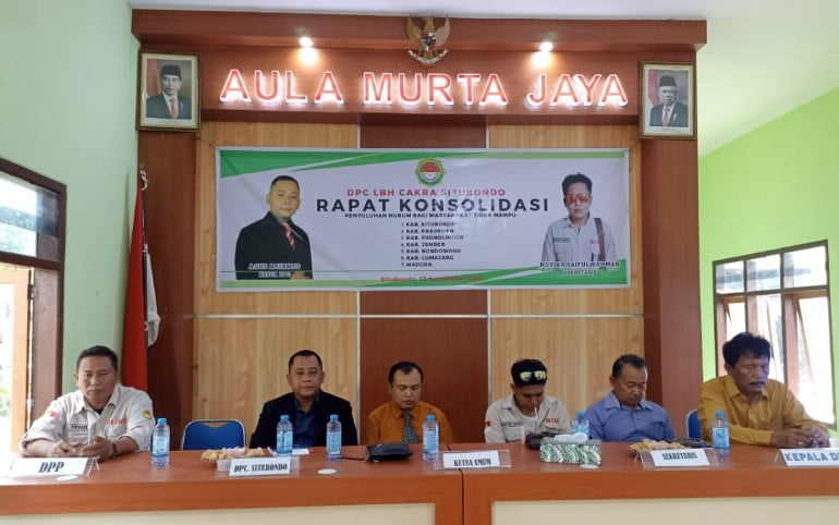 LBH Cakra DPC Situbondo Gelar Rapat Konsolidasi Dan Penyuluhan Hukum