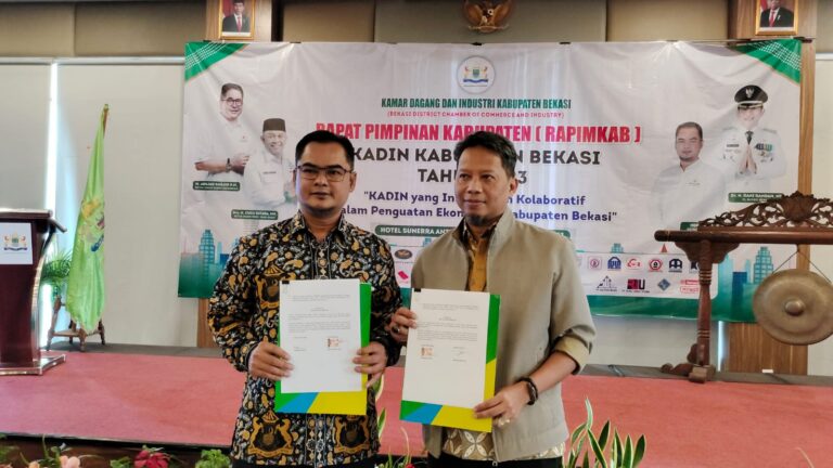 BPJS Ketenagakerjaan-Kadin Kabupaten Bekasi Teken MoU Berikan Jaminan Kepada 1000 Pekerja Rentan