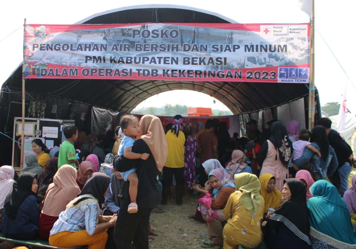 Bantu Atasi Kekeringan, PMI Kabupaten Bekasi Bangun Posko Pengolahan Air Bersih dan Siap Minum