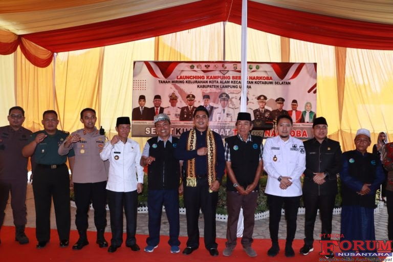 Polres lampung utara Launching Kampung Bebas Narkoba