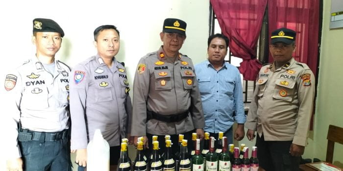 Antisipasi Ganguan Kamtibmas,Polres Lampung Utara dan Jajaran Gelar Razia Miras