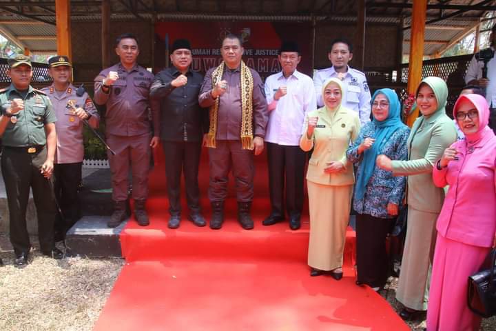 Bupati dan wakil Bupati Lampung Utara Menghadiri Peresmian Rumah Restorative Justice (Rumah Damai)