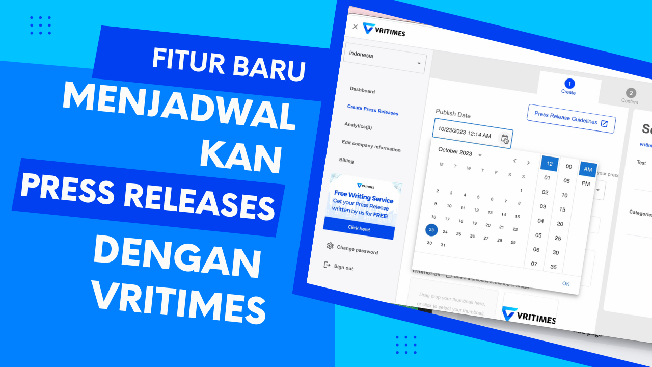 VRITIMES Memperkenalkan Fitur Baru untuk Menjadwalkan dan Reservasi Siaran Pers