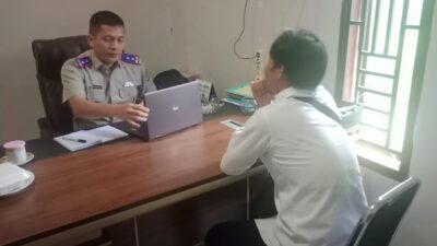Unit Intelkam Polsek Talang Ubi Kunjungi Kantor BPN PALI