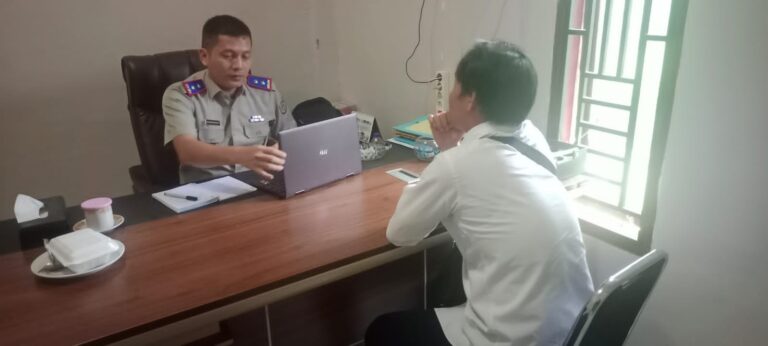 Unit Intelkam Polsek Talang Ubi Kunjungi Kantor BPN PALI