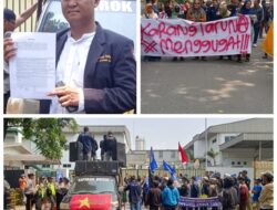 Aksi Demo Damai Karang Taruna Wibawa Mukti Desa Karang Baru Di Depan PT Sari Roti Jababeka