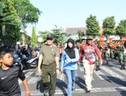 Semarakkan HUT ke 78 TNI, Kodim 0822 Bondowoso Gelar Jalan Sehat Dengan Doorprize Sepeda Motor