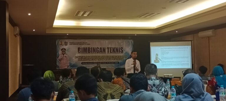 Bimtek Katalog Pekerjaan Konstruksi dan Perhitungan TKDN bagi penyedia di Kabupaten Lumajang