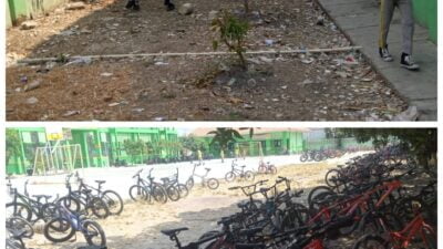 SDN 02 Waluya kecamatan Cikarang Utara kabupaten Bekasi keluhkan Lahan Parkir