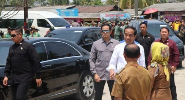 Pengamanan kunjungan kerja President RI Jokowidodo Ke Lampung Tengah