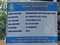 Proyek Dinas Kesehatan Situbondo Disorot Aktivis, Lantaran Diduga Tanpa Terapkan APD dan K3