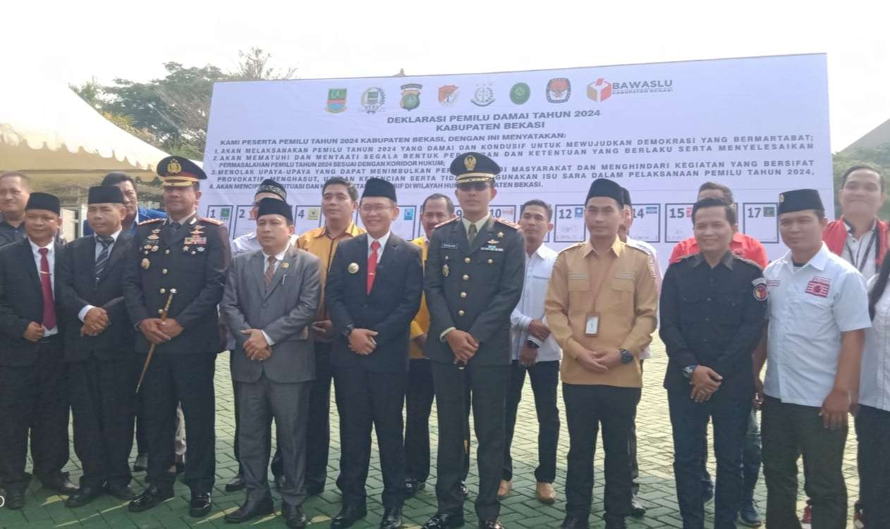 Pemkab Bekasi Gelar Deklarasi Pemilu Damai 2024 pada Peringatan Hari Kesaktian Pancasila