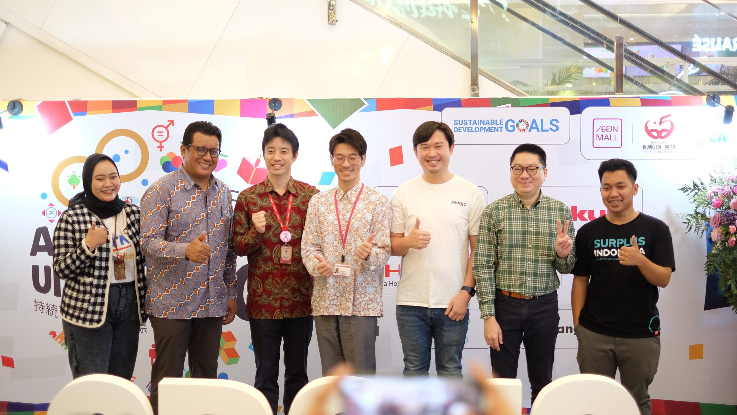 Surplus Indonesia dan AEON Mall Menjalankan "Aksi Bersama untuk SDGs"