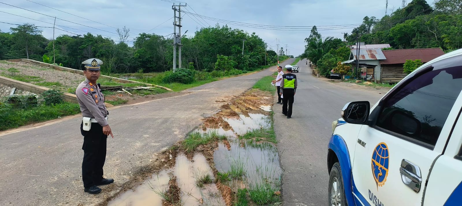 Satlantas Dan Dishub PALI Survei Jalan Dua Arah