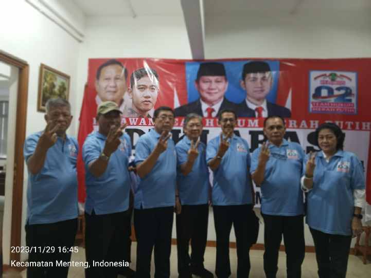 Relawan Team Hukum Merah Putih Deklarasi Dukungan Capres 02