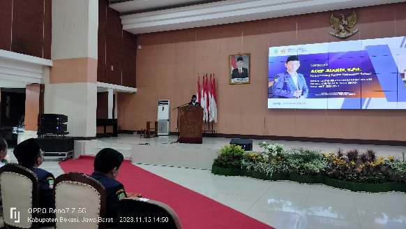 Secara Resmi Pj Bupati Bekasi Melantik Kepengurusan Karang Taruna Kabupaten Bekasi Periode 2023-2028