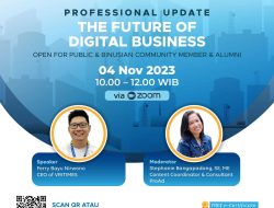 Webinar “The Future of Digital Business” oleh Binus University Online dan VRITIMES