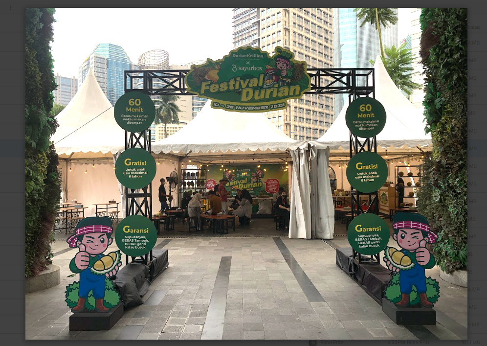 Sayurbox Gelar Durian Festival di FX Senayan: Nikmati Promo All You Can Eat Durian dan Beragam Olahan Durian