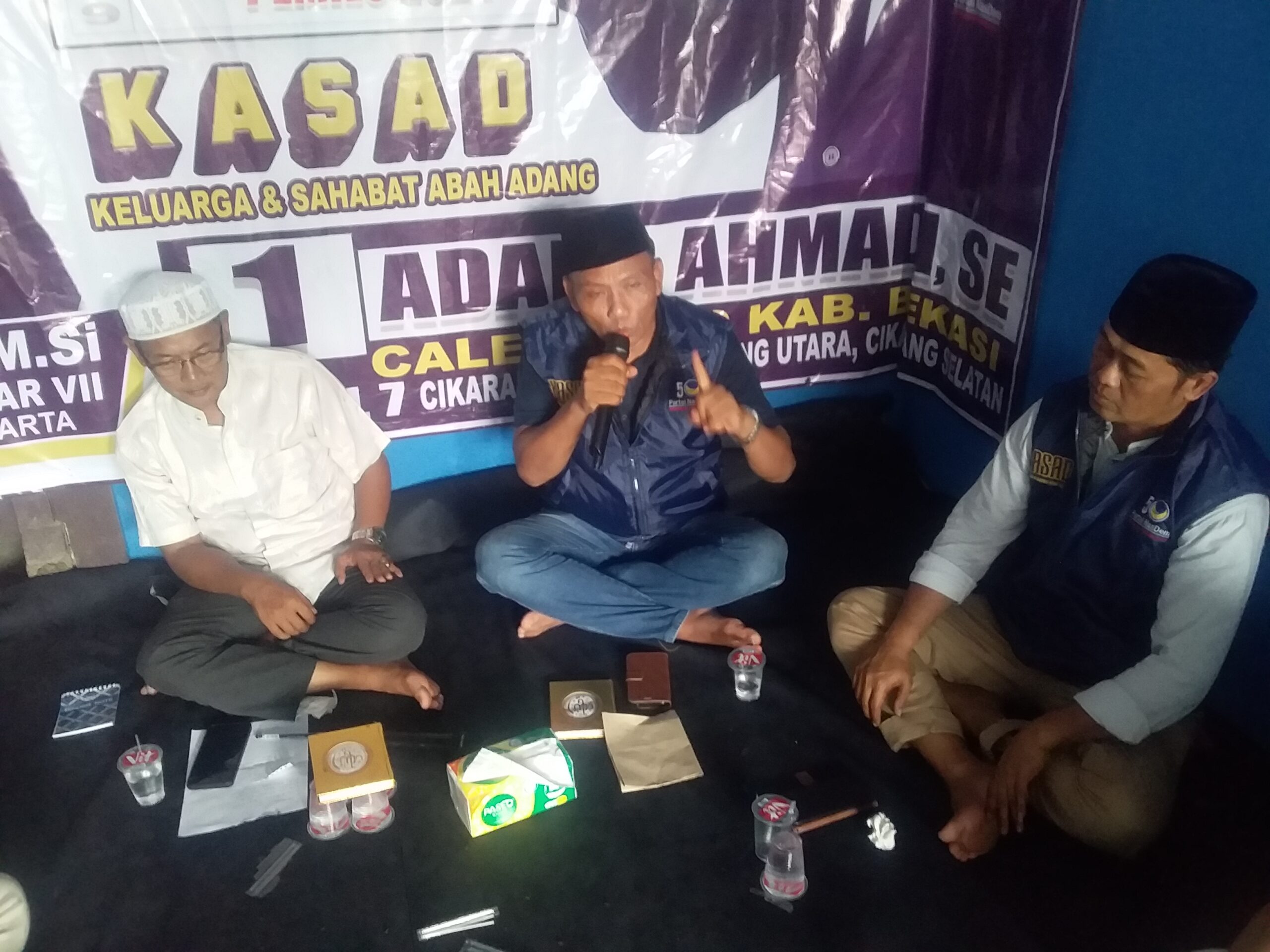 Adang Ahmadi, SE Caleg DPRD Partai NasDem Kabupaten Bekasi Memimpin Langsung Tasyakuran Pembubaran Panitia Deklarasi KASAD sekaligus Pembentukan Struktur Tim Relawan KASAD dan Peresmian Kantor Pusat Sekretariat KASAD