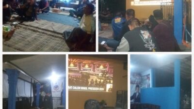 Pererat Kebersamaan, Tim Relawan KASAD Nobar Debat Cawapres 2024 disekertariat