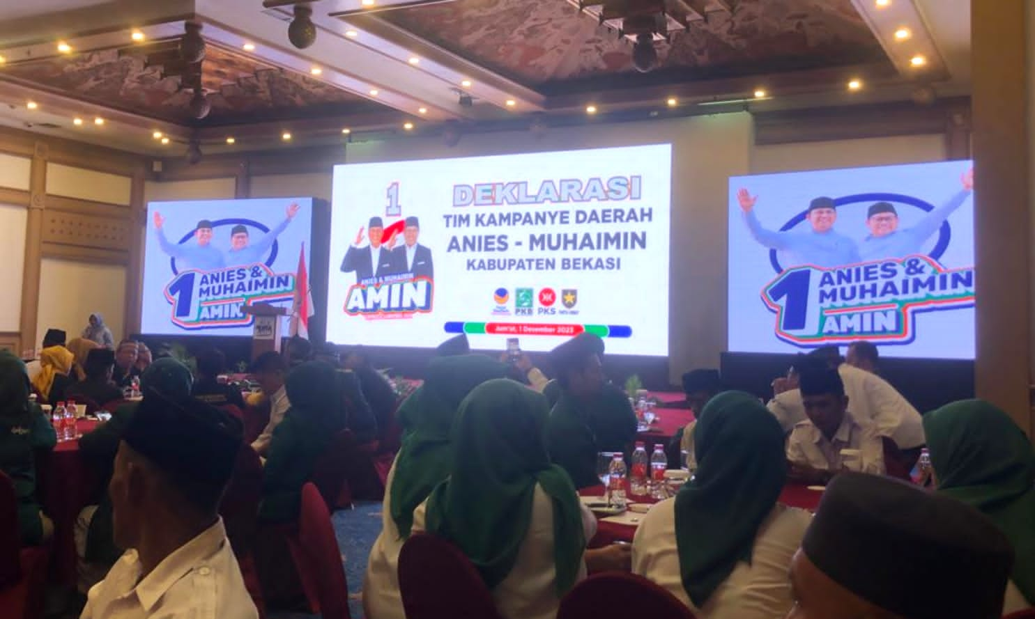 Program Pemenangan AMIN, Relawan Teti Lestari Ramaikan Deklarasi Tim Kampanye Daerah di Cikarang